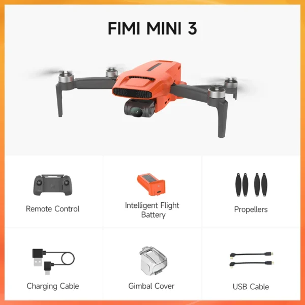 mais novo-fimi-mini-3-drone-de-resgate-8k-fotografia-de-lapso-de-tempo-4k-video-60fps-gimbal-mecânico-de-3-eixos-drone-profissional - Image 5
