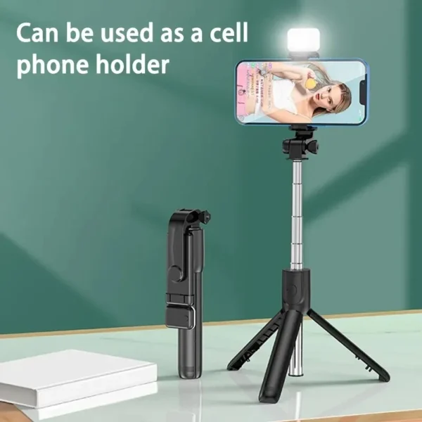 tripe/ pau- de self para telefone, com controle remote e luz - Image 2