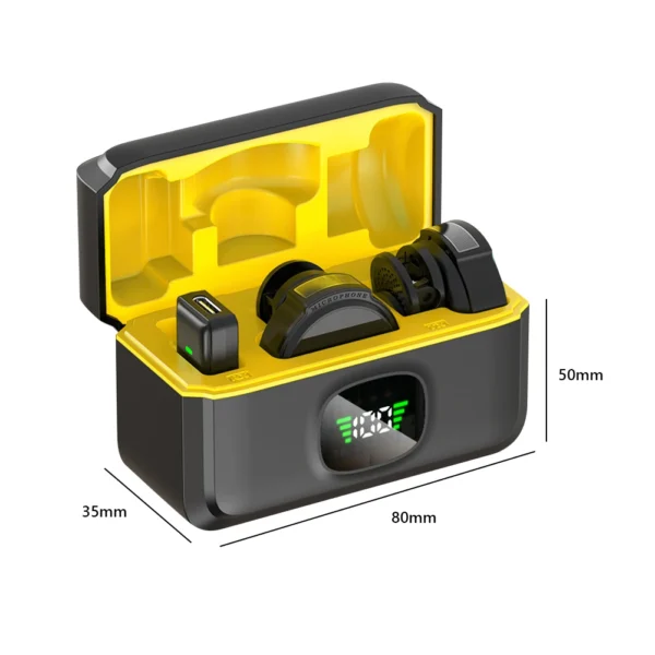 microfone-de-lapela-sem-fio da xiaome para iphone-ipad-android-tipo-c/ telefone-gravação-de-jogo-ao-vivo-entrevista-com-clip-magnético - Image 6