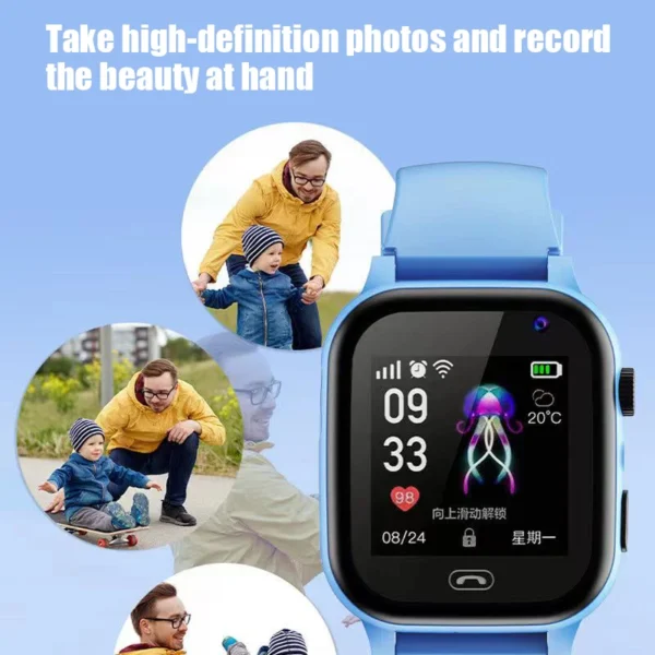 4g- relógio inteligente- crianças-sos-gps- chamada - lbs- tracker- localização- cartão-sim- relógio- multifunções- câmara- chat- à prova de água- relógio- crianças- presentes - Image 5