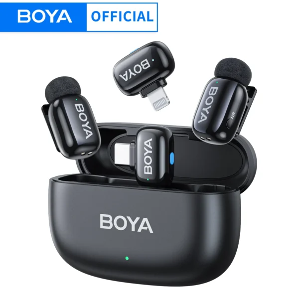 boya-boya- mini-wireless- lapela- microfone- para -iphone-ipad-android-tipo-c-telefone-transmissão-ao-vivo-áudio-vídeo-gravação-vlog